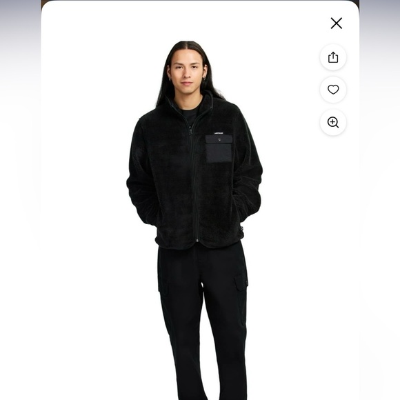 Airwalk Black Sherpa Jacket with Pocket - Picture 4 of 6